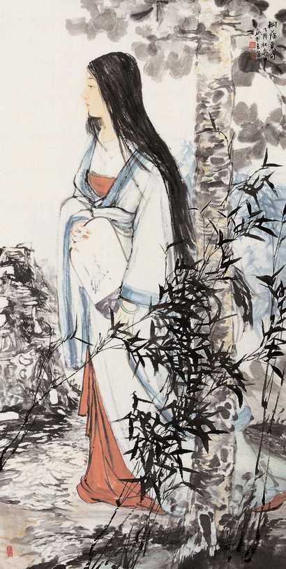 王淼田 仕女 镜心